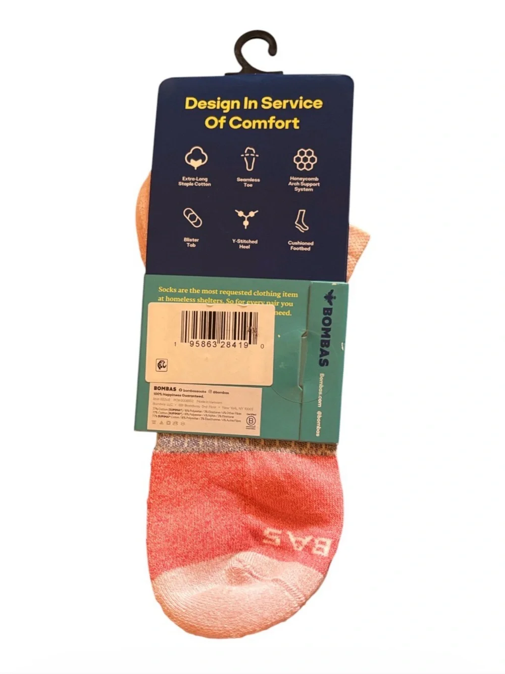 BOMBAS BUNDLE | Pink & Purple The Originals Arch Support Blister Seamless NWT 2